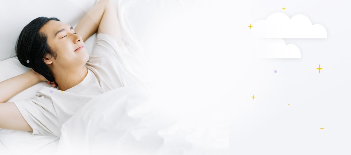 Awara Natural Hybrid mattress styled in a bedroom