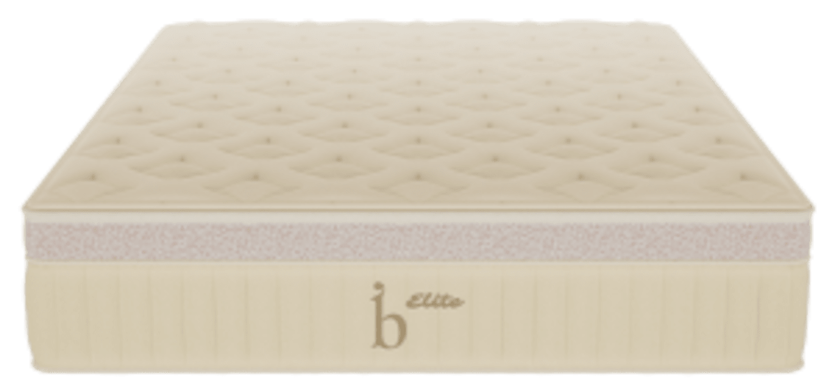 Cutaway of the Birch Elite Natural showing its latex, microcoil and steel coil layers