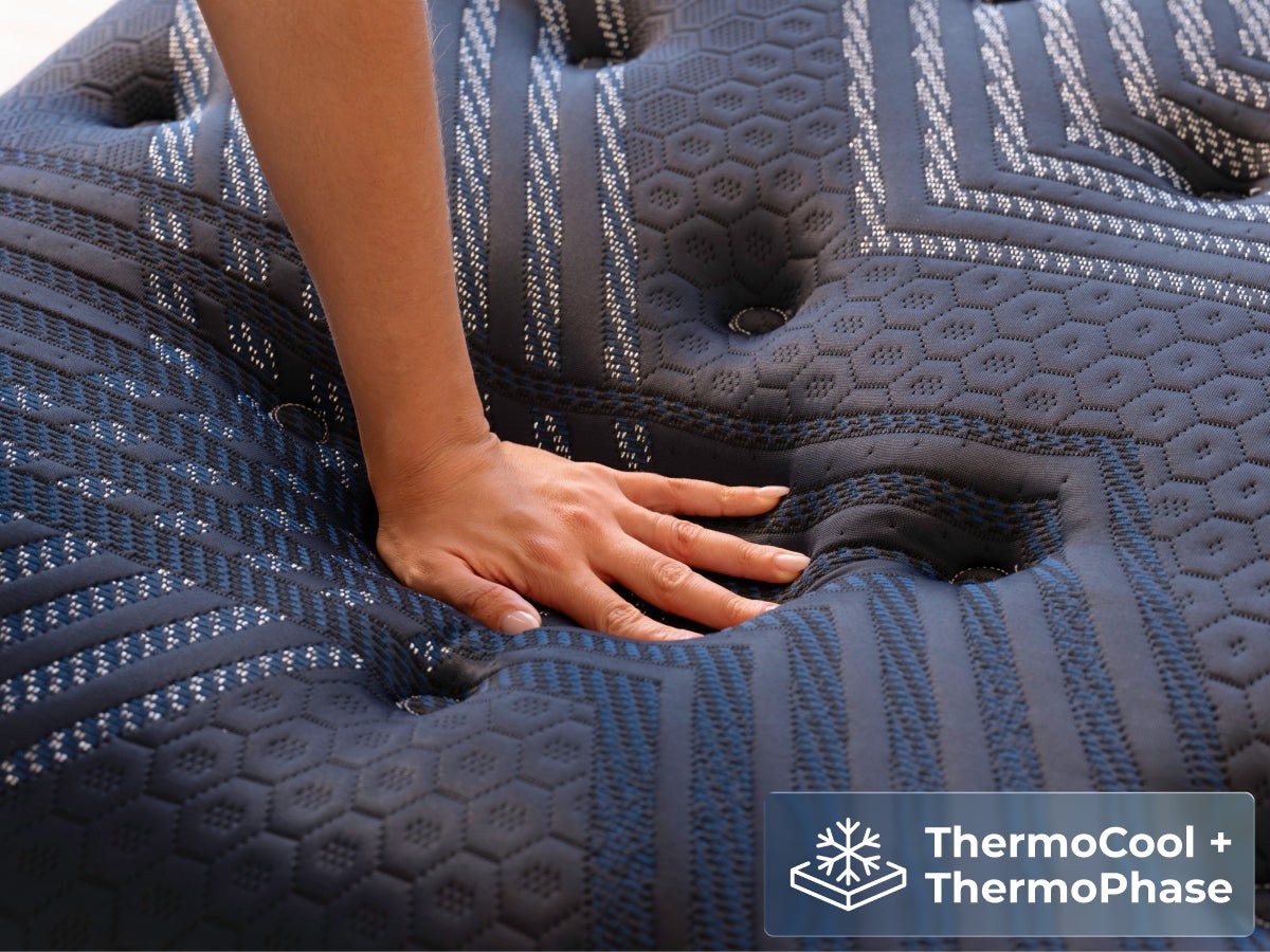 Brooklyn Bedding ThermoBalance mattress photographed from the side