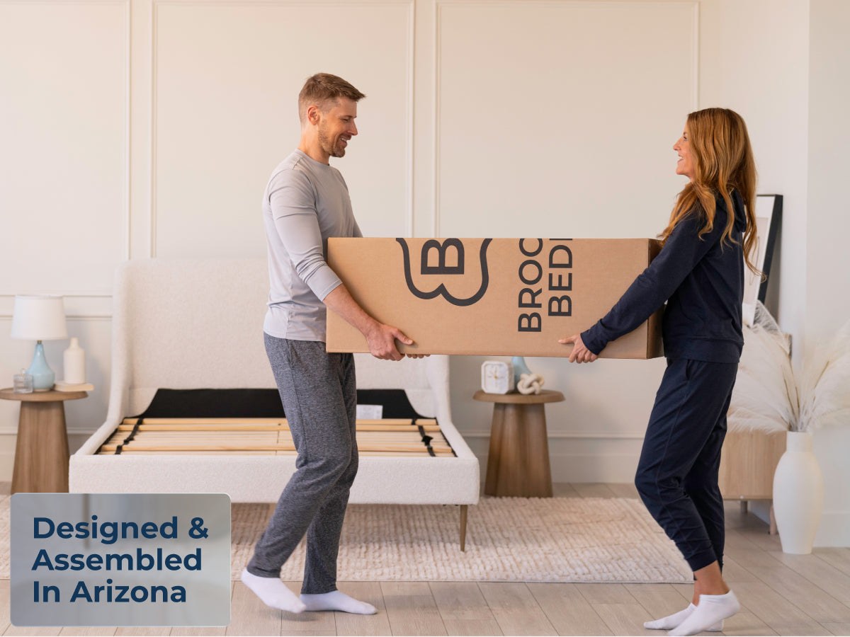Brooklyn Bedding ThermoBalance LX mattress styled in a bedroom