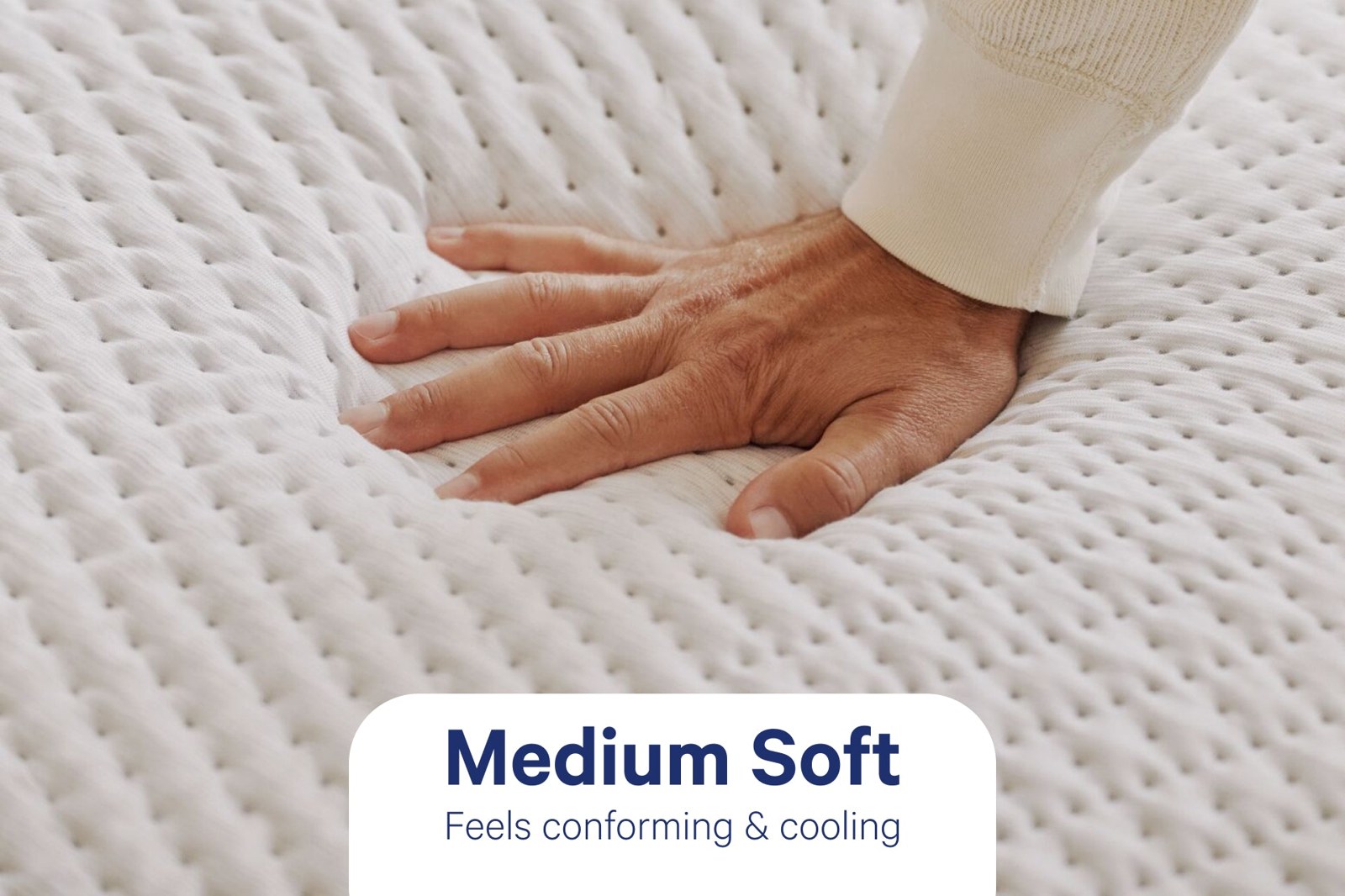 Casper Snow Max Hybrid mattress photographed from the side