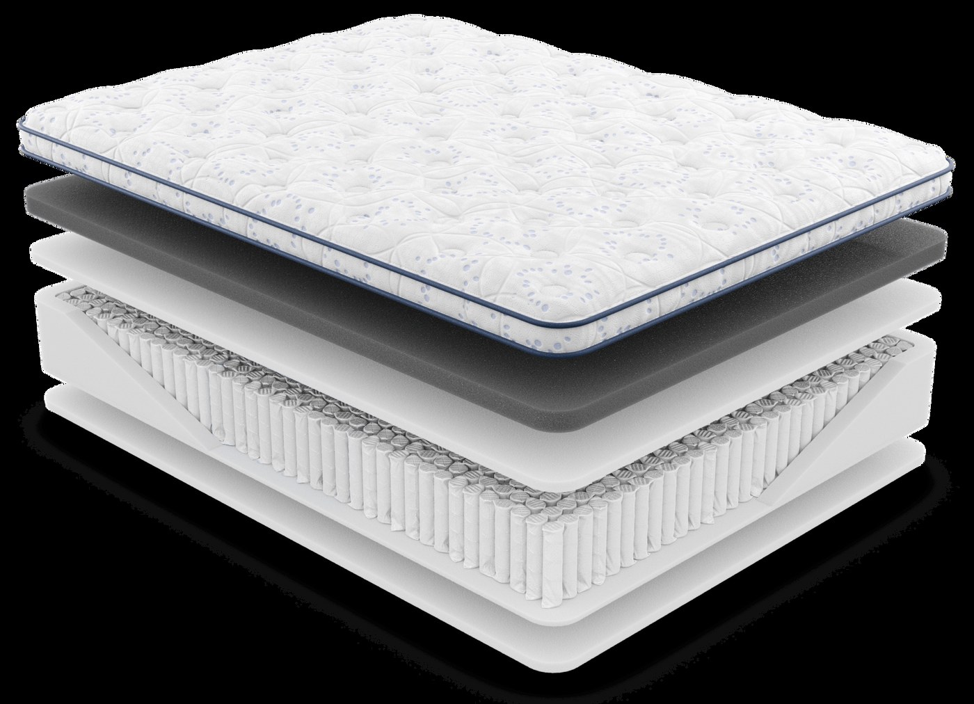 Exploded layer diagram of the Flurry Lux Cooling Hybrid construction