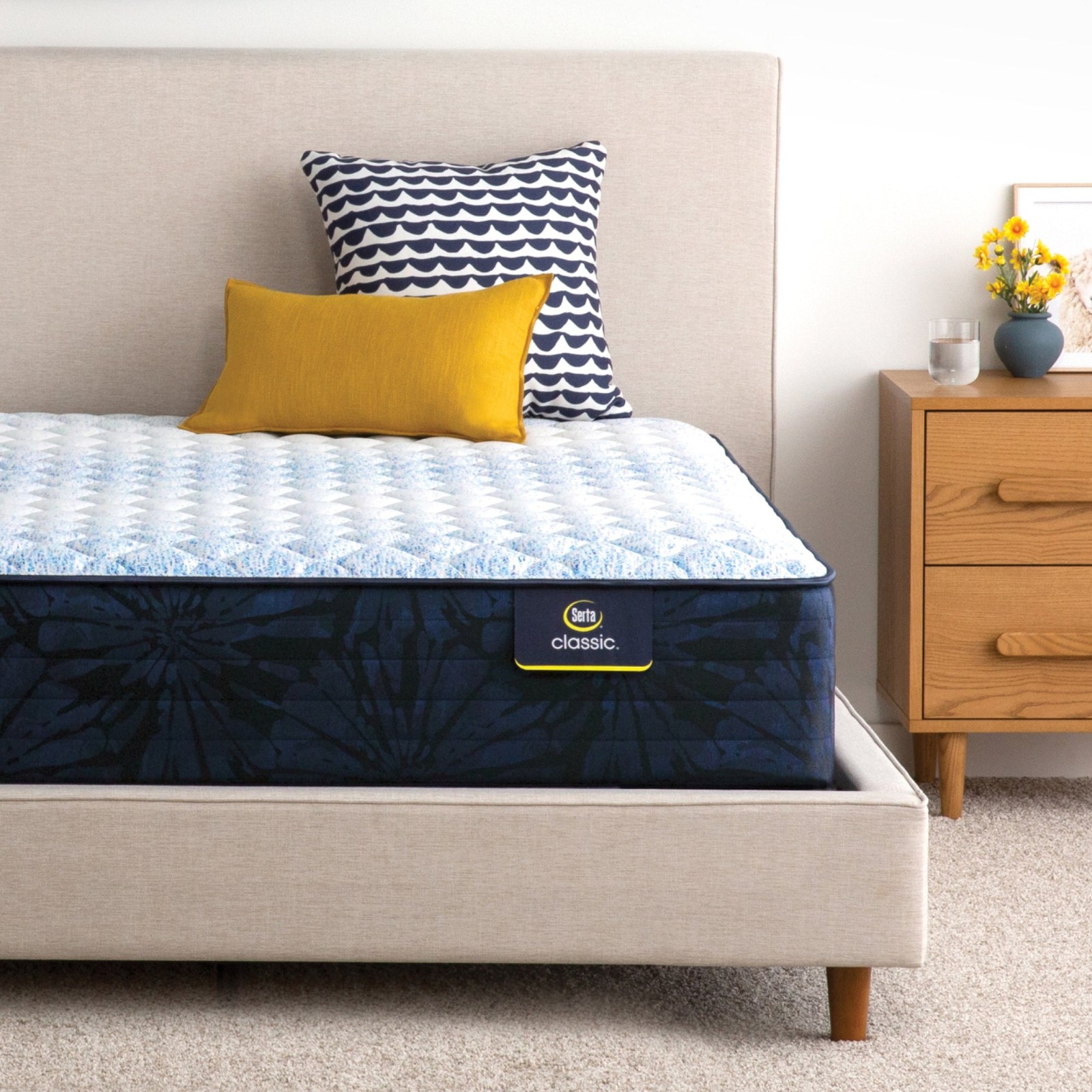 Serta Classic Mattress (Standard) mattress photographed from the side
