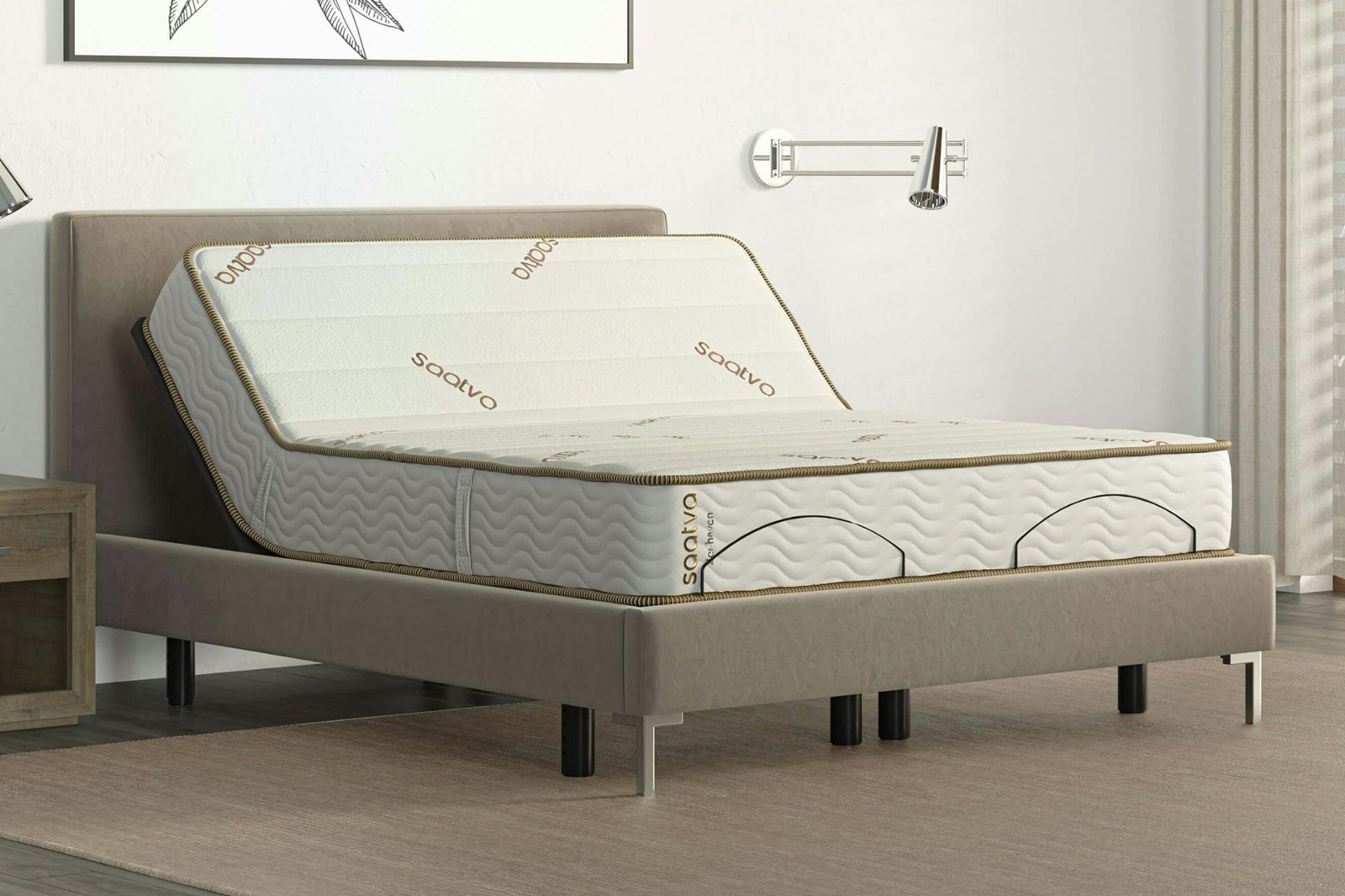 Zenhaven mattress photographed from the side