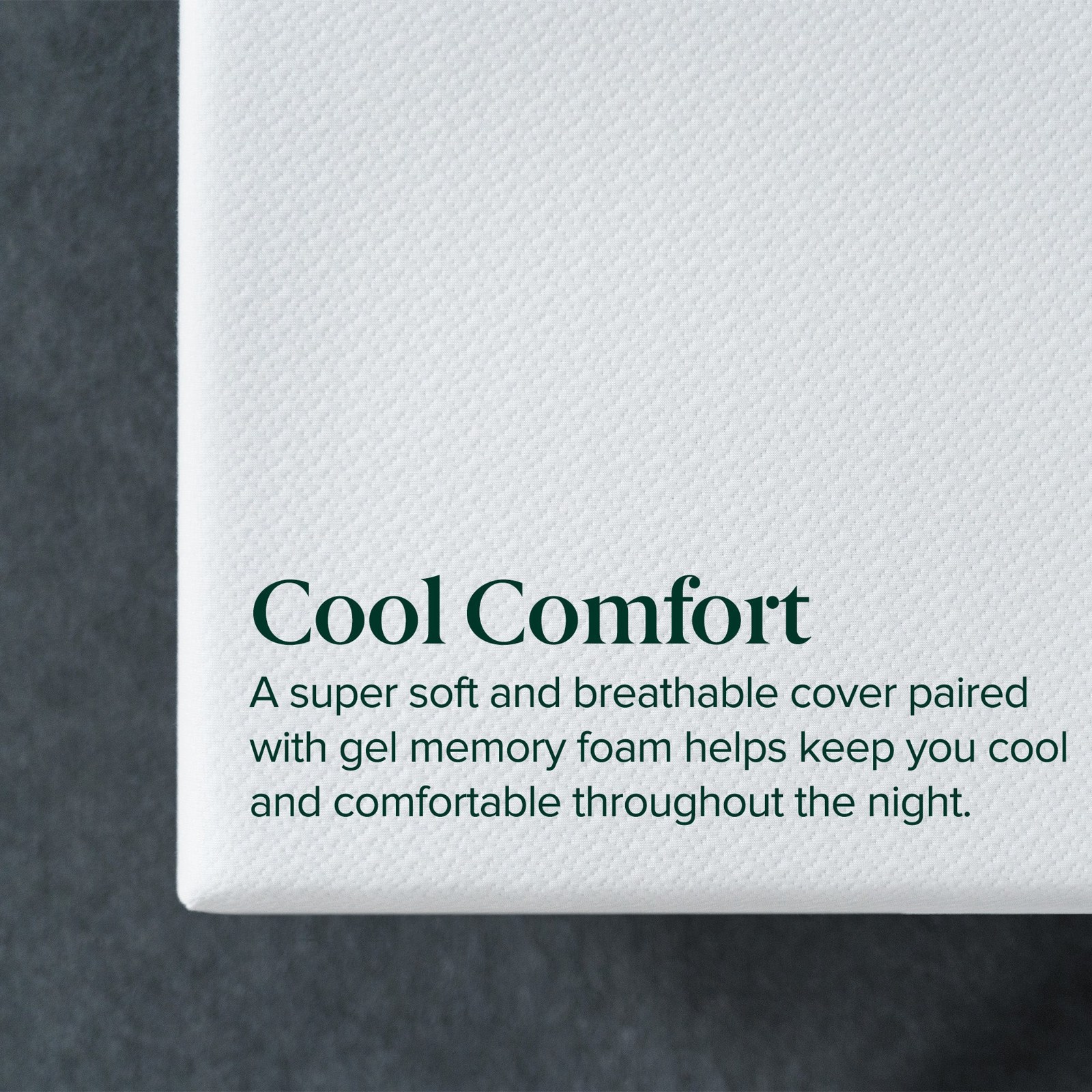 Zinus Green Tea Memory Foam mattress styled in a bedroom