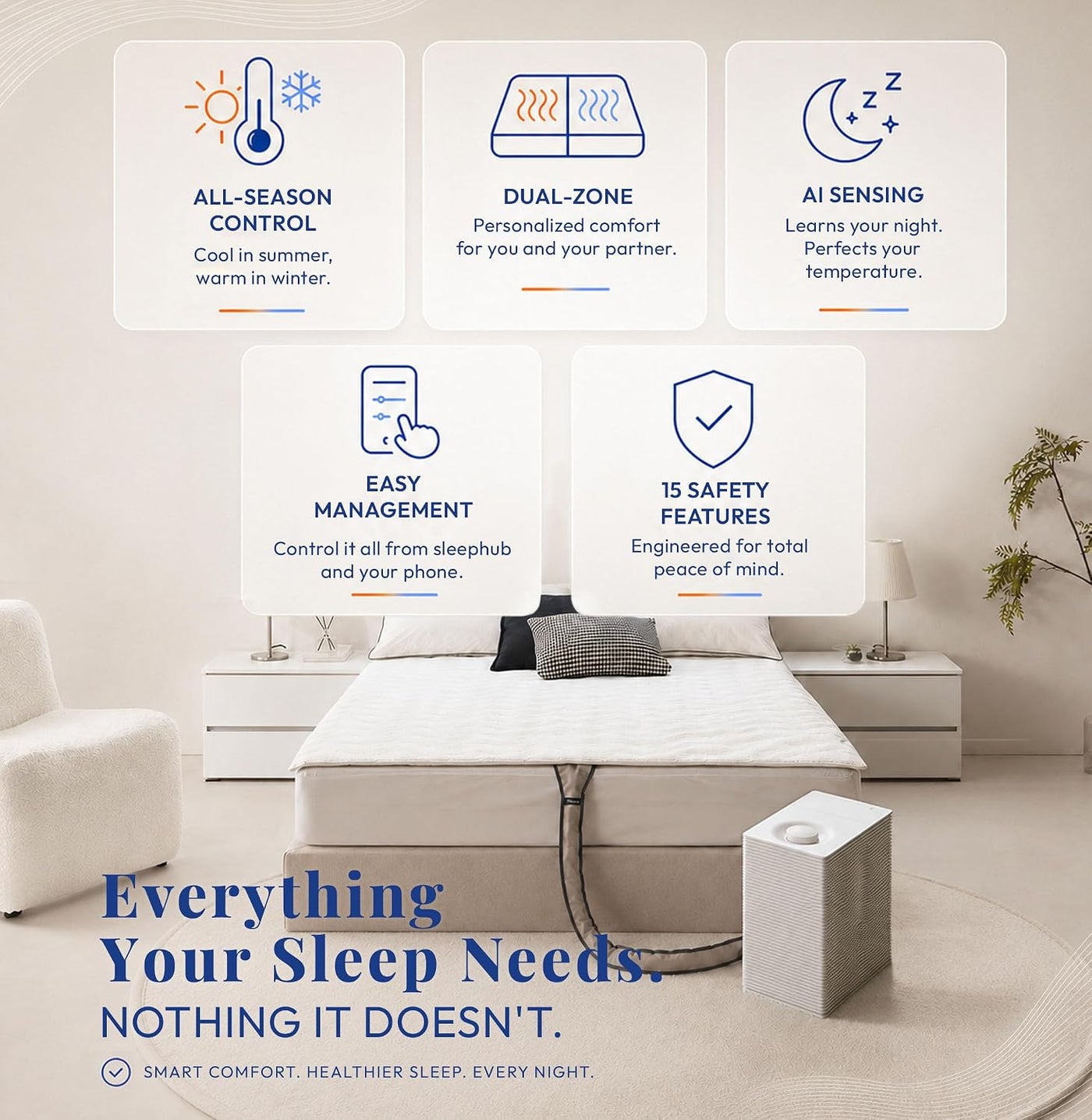 Navien OptiSleep SleepHub bedside control unit